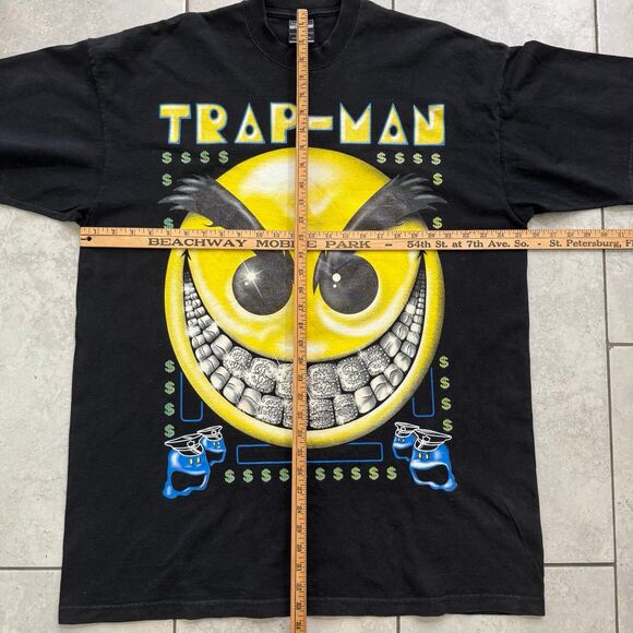 Vintage Y2K PAC-Man Trap-Man Streetwear Hip Hop Rap Mens XXL T-Shirt - Picture 6 of 6